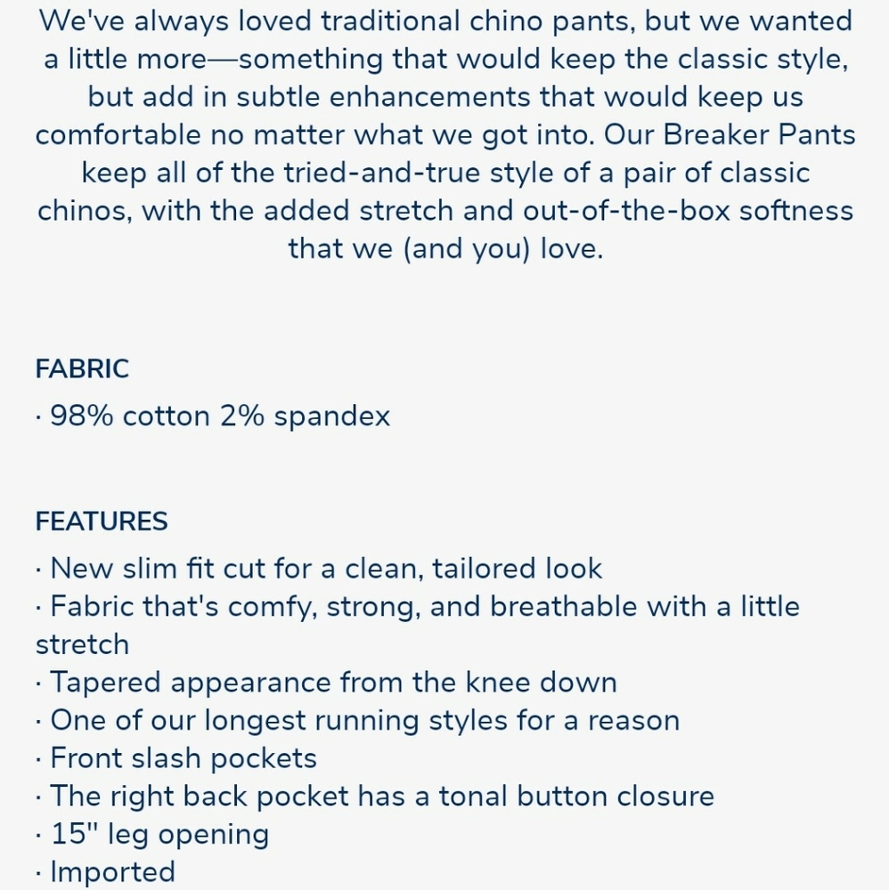 🆕 Vineyard Vines Tall Mens Breaker Pants Stone Chino NWT NEW - Picture 2 of 8
